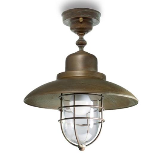 rustikalna pivnicna stropna medena lampa vonkajsia vodotesna mediteranska antikovane medene osvetlenie terasa schodisko.jpg